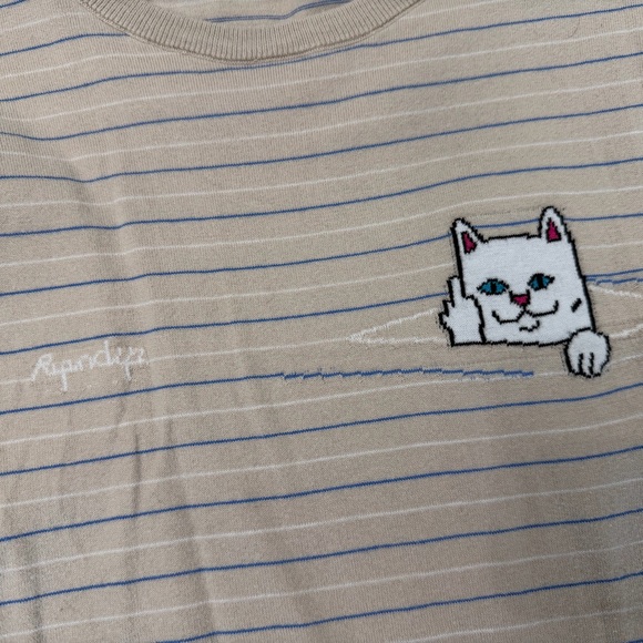 Beige RipnDip Sweat Tee - Picture 2 of 3